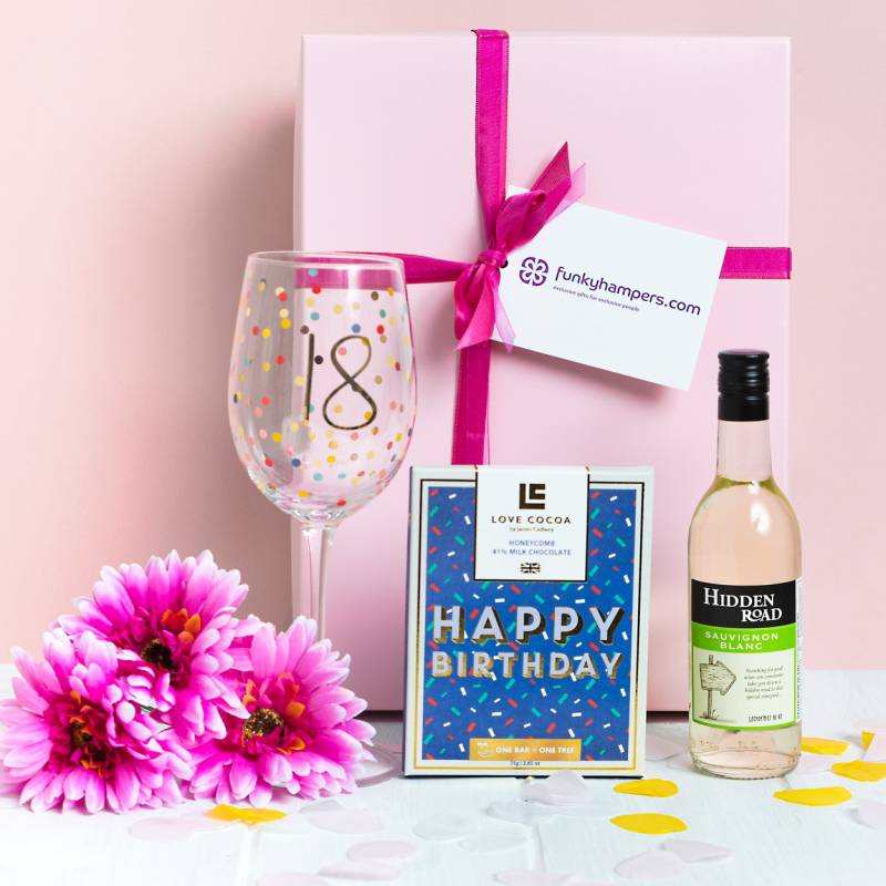 18th Birthday Wine and Chocolates Hamper