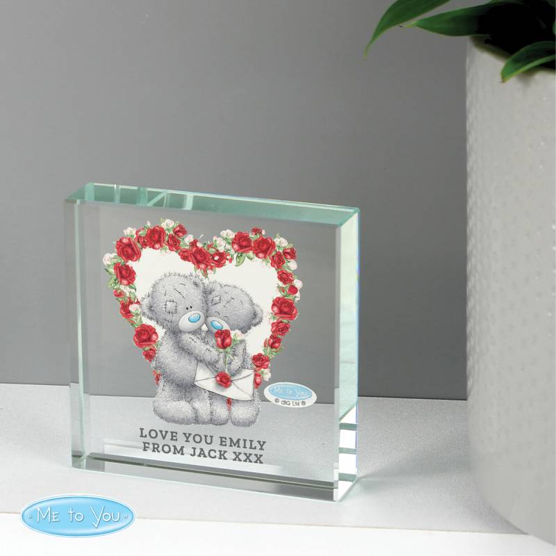 Personalised Me to You Valentine Large Crystal Token