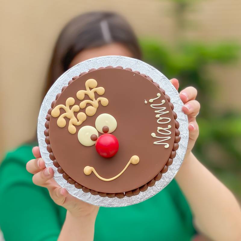 Chocolate Reindeer Smash Cake