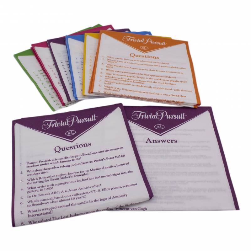 Trivial Pursuit Napkins