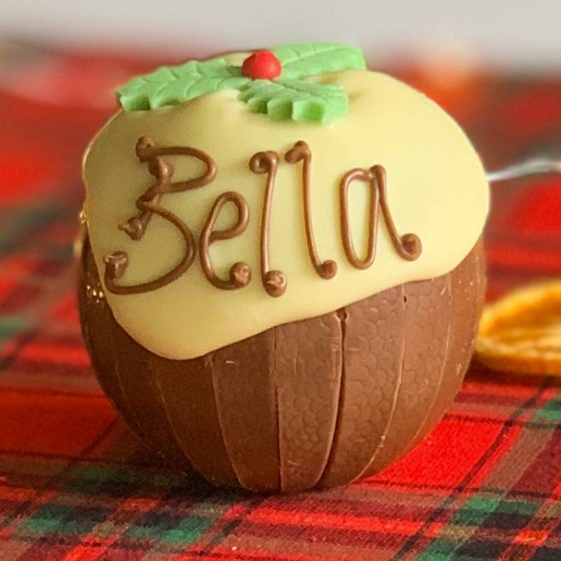 Personalised Chocolate Orange Christmas Pud